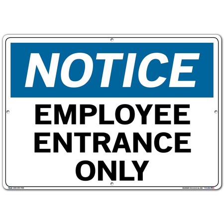 Vestil Aluminum Sign, 14-1/2" Height, 20-1/2" Width, Aluminum, Rectangle, English SI-N-22-E-AL-080